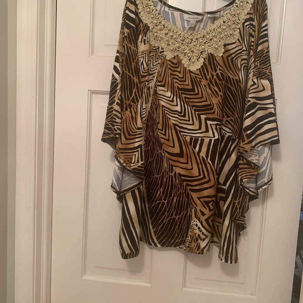 Dressbarn Zebra Print Women's Top